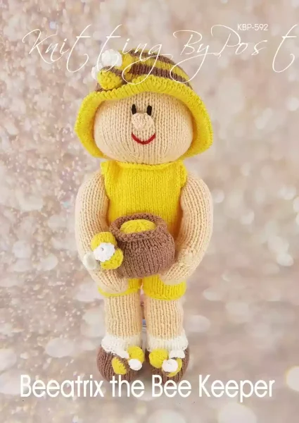 Beeatrix the Beekeeper Soft toy dolly knitting pattern