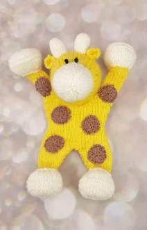 Giraffe baby comforter knitting pattern