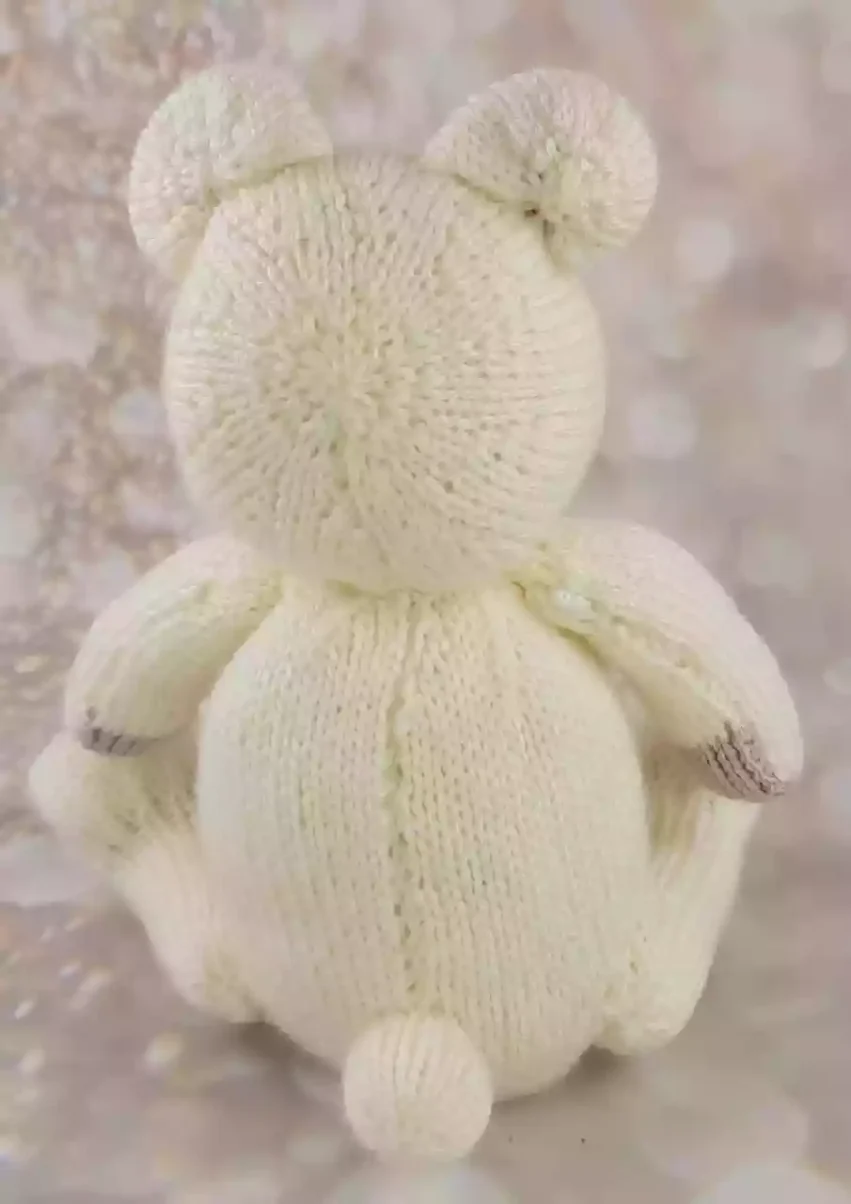 back of cream bear knitting pattern