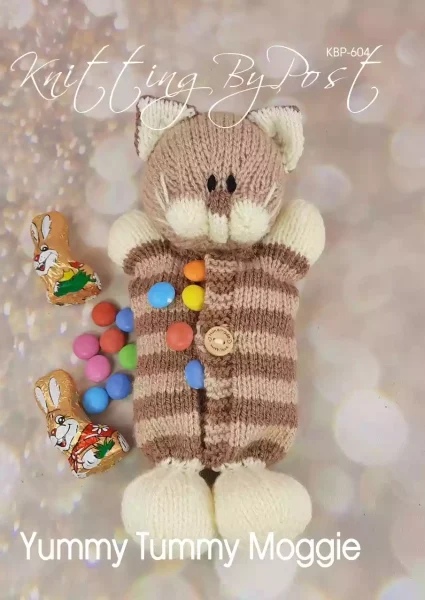 cat yummy tummy knitting pattern gift bag