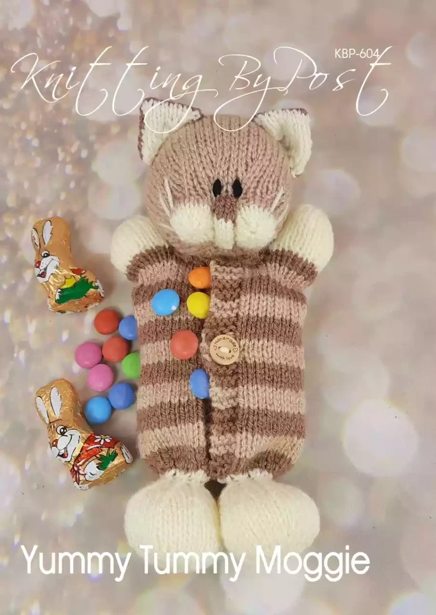 cat yummy tummy knitting pattern gift bag