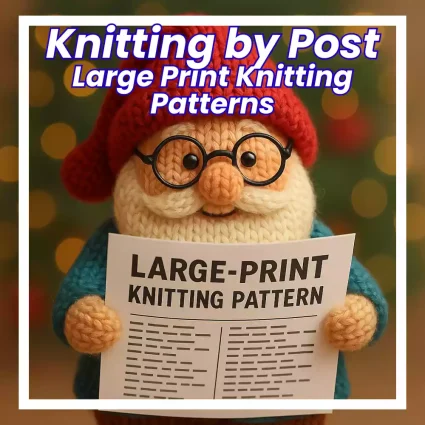 Knitting by Post Large Print Knitting Patterns