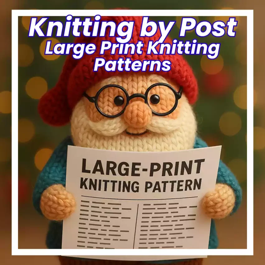 Knitting by Post Large Print Knitting Patterns