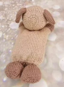 back of dog knitting pattern on belly