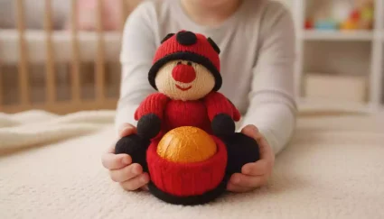 618-knitted-ladybird-chocolate-hug-toy-finished-lifestyle