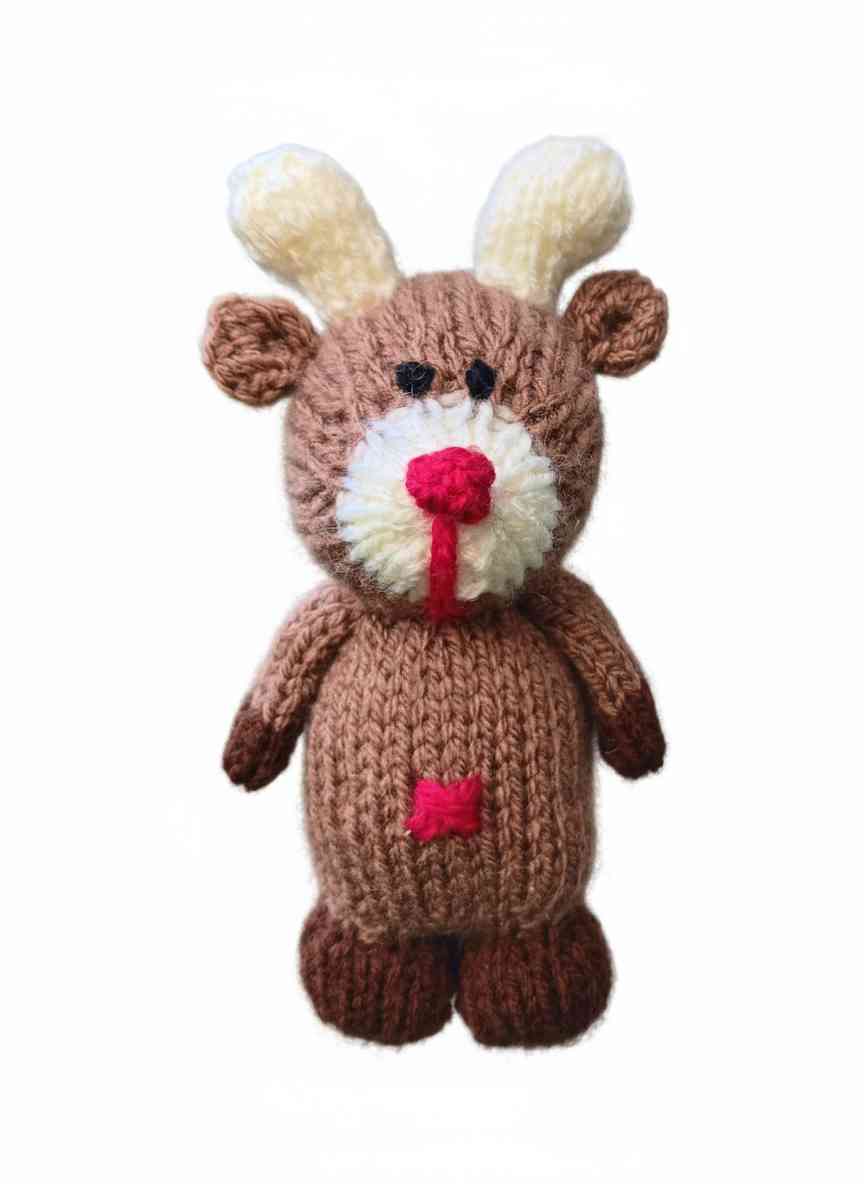 knitted christmas reindeer
