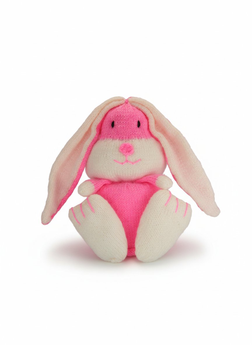 KBP-025 Rabbit Toilet Roll Cover White Background