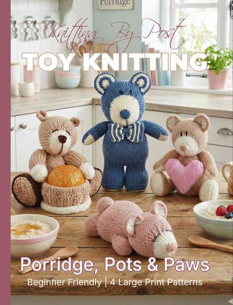 Porridge pots and paws booklet knitting by post