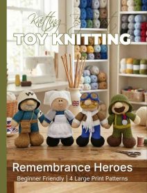 Remembrance Heroes knitting by post paperback book
