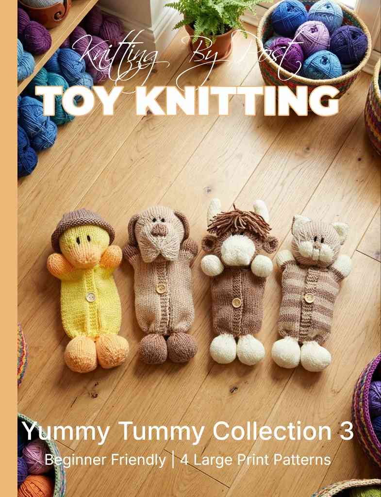 Yummy Tummy 3 Collection Knitting Pattern Book – 4 Easy-to-Follow Toy Designs