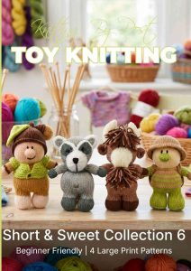 KBP-611 - Short and Sweet Highland Cow Knitting Pattern KBP-478 - Short and Sweet Turtle KBP-442 - Short and Sweet Acorn Boy KBP-426 - Short and Sweet Raccoon