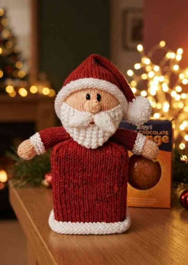 Santa Chocolate Orange Box Cover Knitting Pattern - Image 3