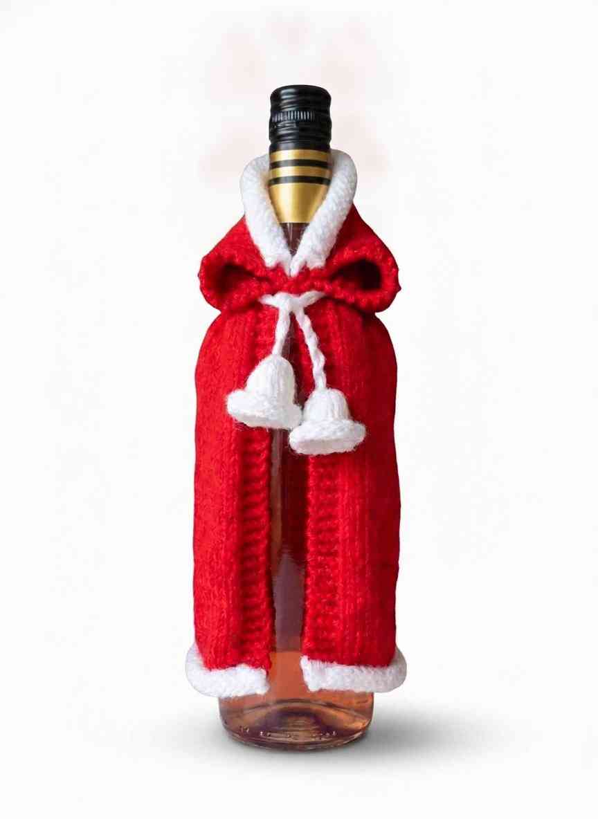 Christmas Bottle Cover Knitting Pattern - Image 4